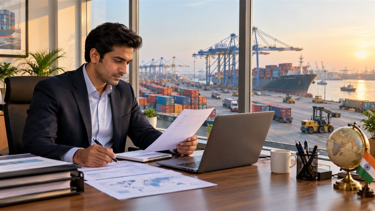 Indian importer working on DGFT documentation